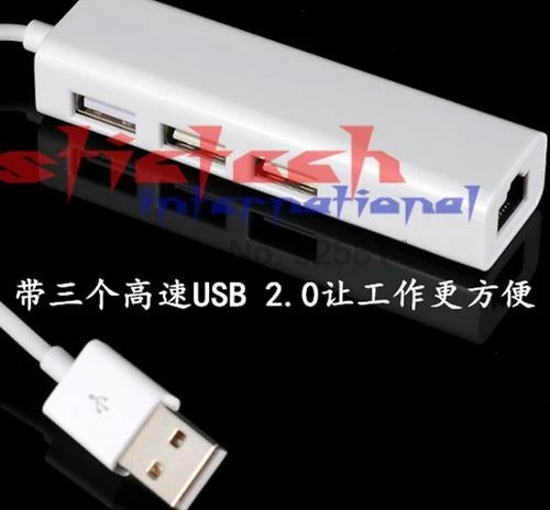 Через dhl или ems 50 шт USB к RJ45 Lan карта Ethernet сетевой адаптер кабель + 3 порта
