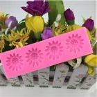 Силиконовая форма с 4 отделениями, 3D форма в виде подсолнуха, форма для торта, желе, пончиков, пудинга, мыла, помадки, кухонные инструменты для украшения тортов