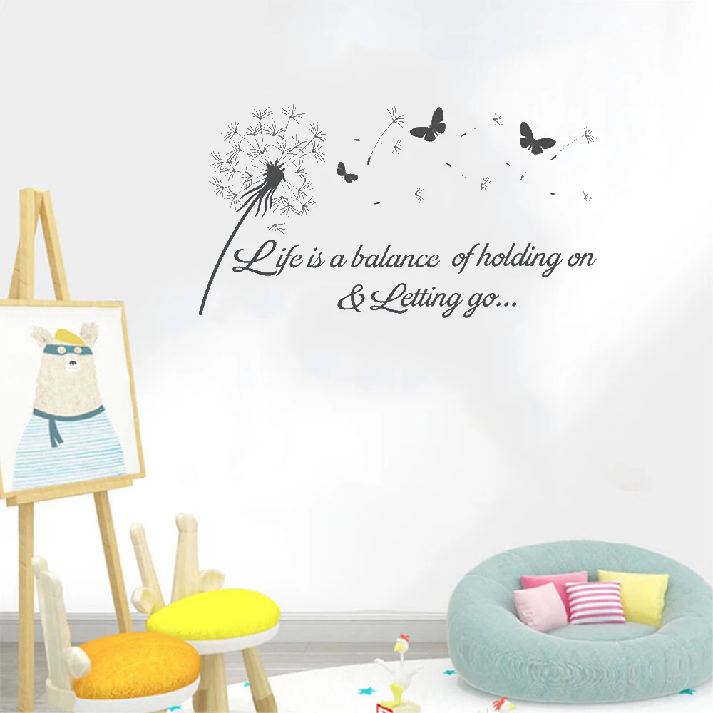 

Dandelion Wall Sticker Quote Wall Decal For Living Room Bedroom Kids Room Home Decor Revocable Vinyl Art Mural DW10335