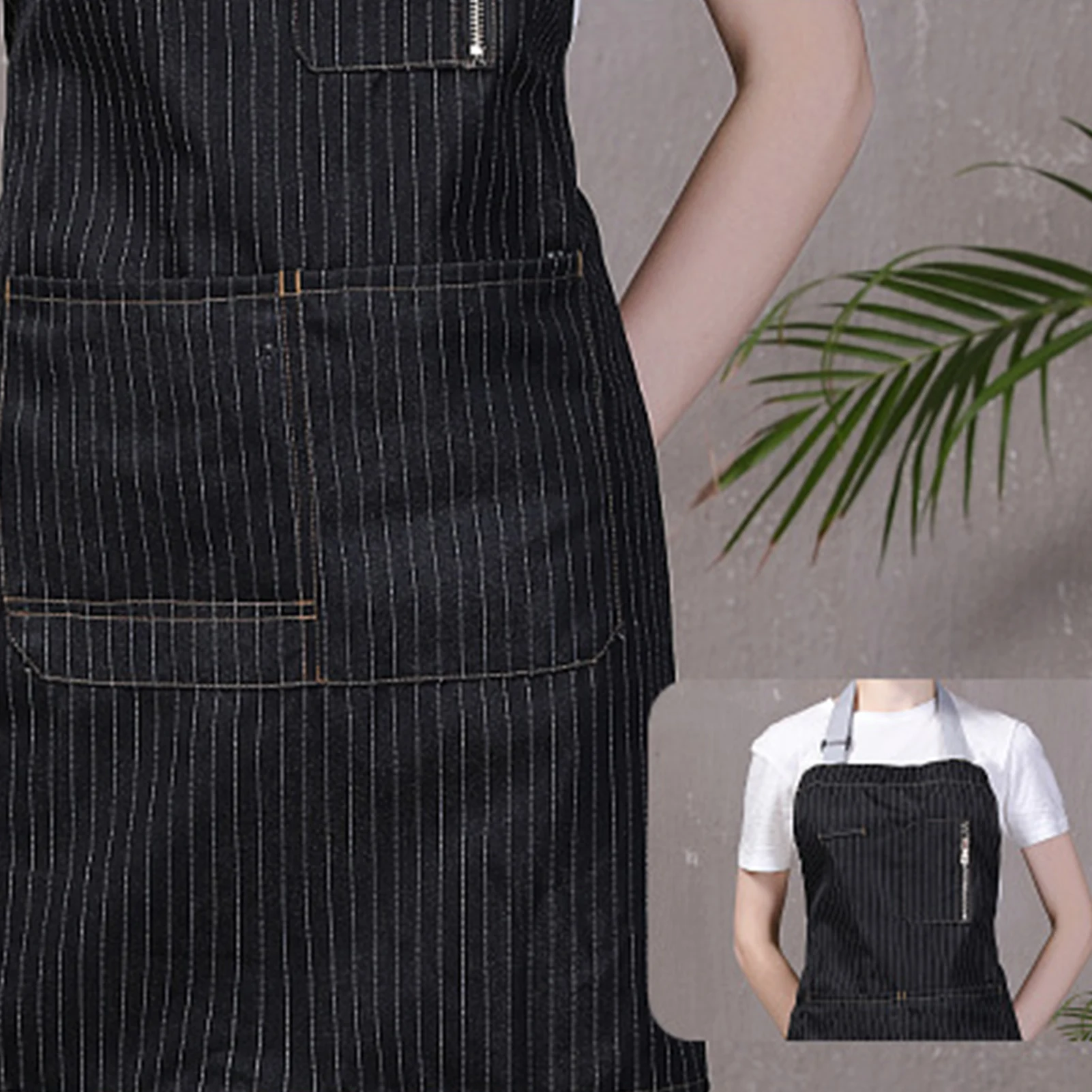 Регулируемый Фартук для шеф повара в полоску унисекс|Фартуки| |