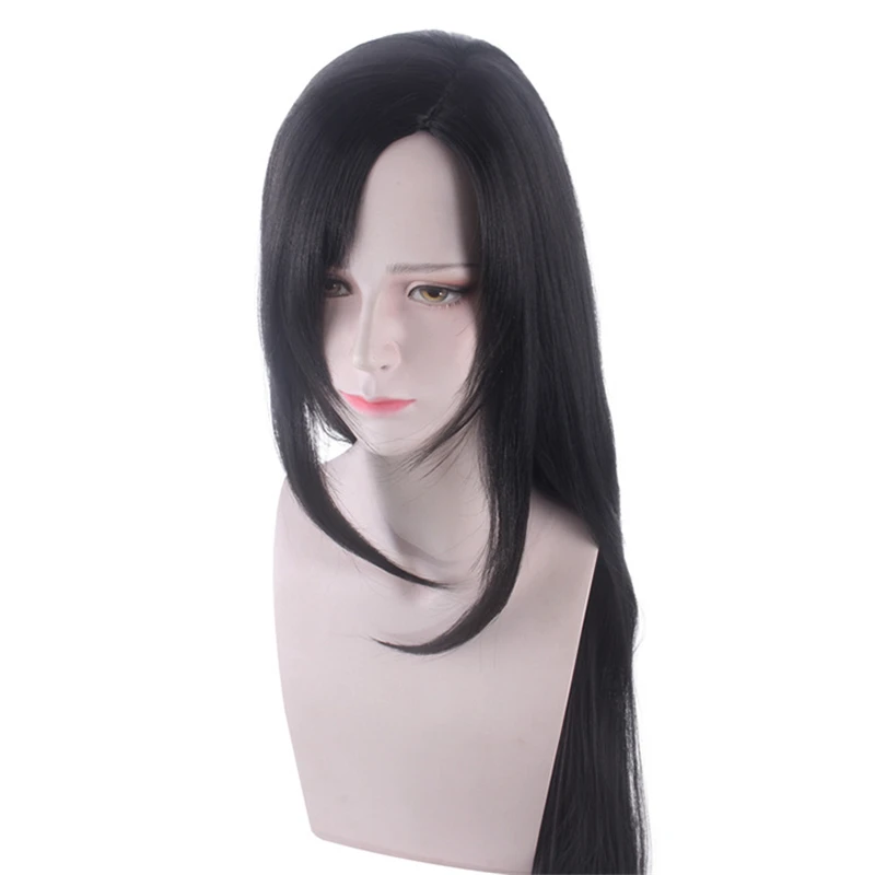 Final Fantasy VII Локхарт парик длинные черные волосы аниме Косплэй волос Синтетические