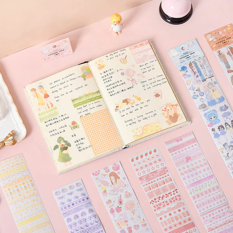 3 шт./лот цветные милые наклейки с героями мультфильмов Kawaii кот руководство
