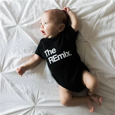 REmix for Baby K595 оригинальные футболки с буквенным принтом для мамы и дочки подходящие костюмы для всей семьи - Цвет: REmix for Baby