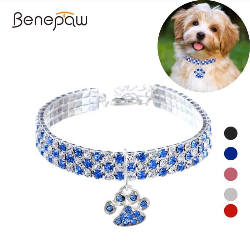 Очаровательный собачий ошейник Benepaw Стразы для маленьких собак и кошек