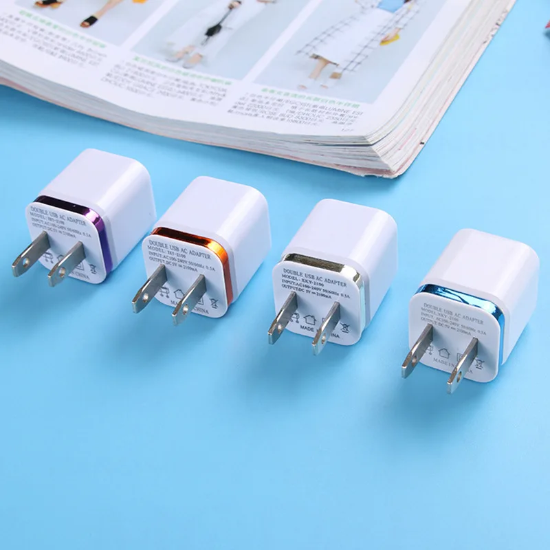 2.1A Пномпень зарядное устройство зеленый цвет двойной USB головная повязка