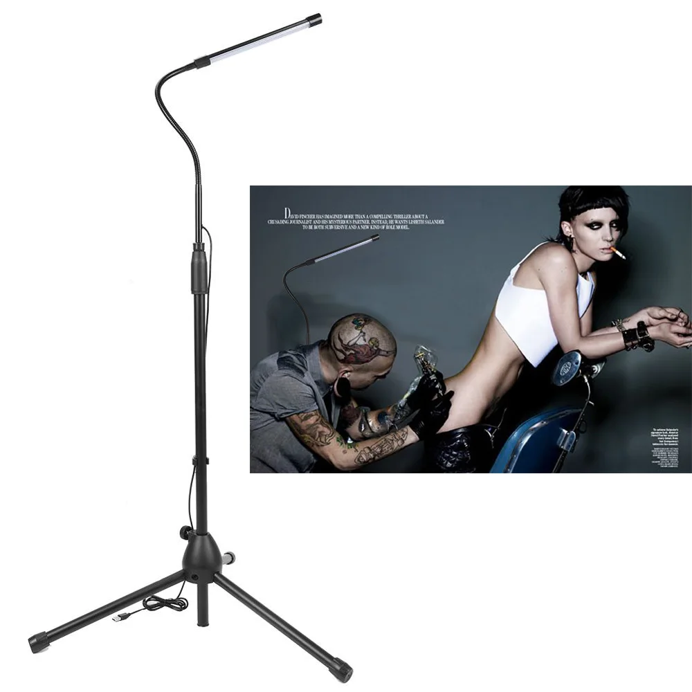 

Adjustable 10 Levels LED Tattoo Floor Lamp light Dimmable Rotation Brightness Eye Protection Read Standing Lamp Beauty Room lamp