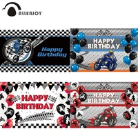 allenjoy motorcycle race theme photo background happy birthday car boy party decor wallpaper baby shower event mesh backdrop