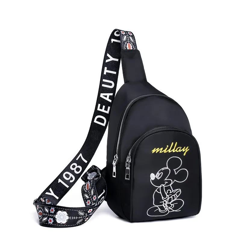 

Disney new Mickey Mouse and women fashion chest bag shoulder messenger outdoor leisure sports bag student school bag