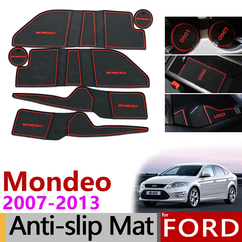 Нескользящий Резиновый подстаканник для Ford Mondeo 2007 2012 MK4 2008 2009 2010 2011|Наклейки на