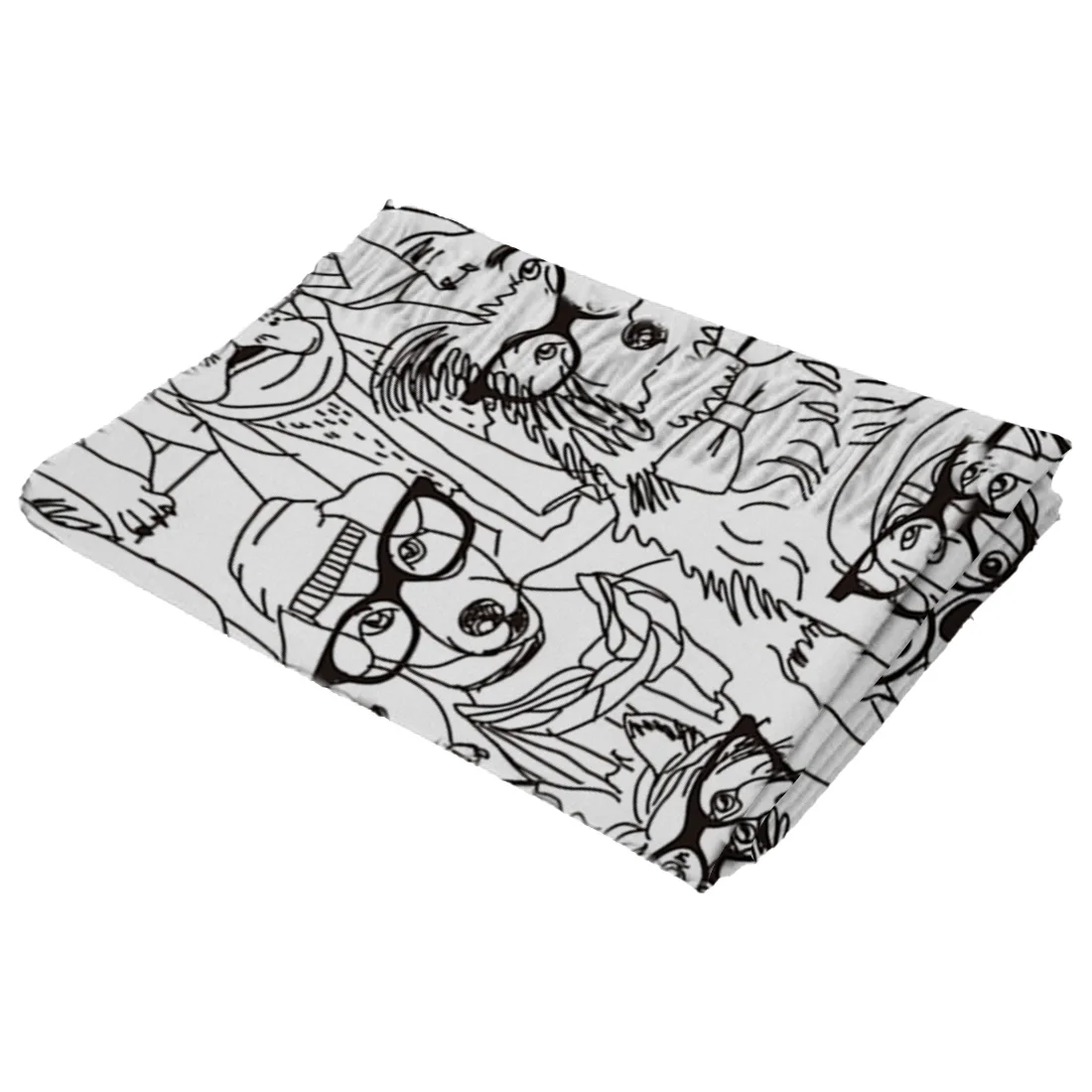 Черно-белое одеяло для собак с очками шерстяная шаль женщин дизайнерские