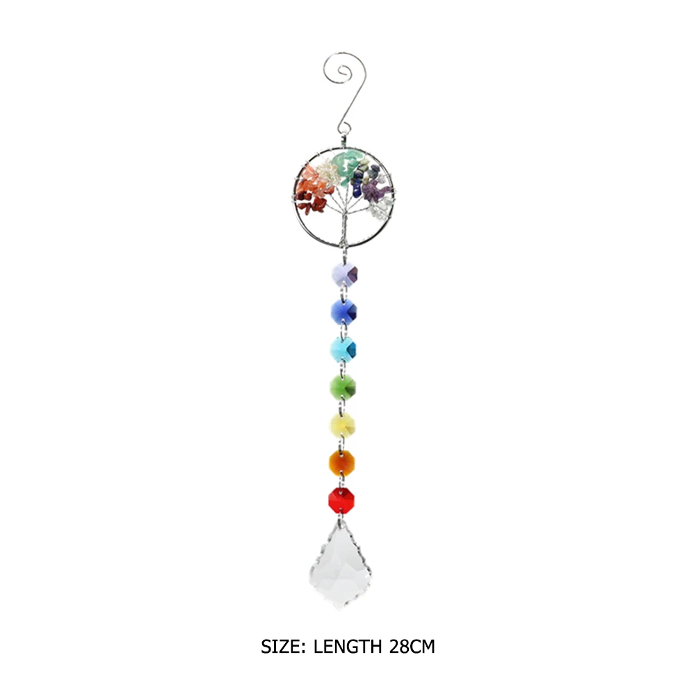 

DIY Crystal Beads Rainbow Pendant Handcraft Baby Carriage Ornaments Wind Chimes Decoration Crafts Crystal Beads Rainbow Pendant