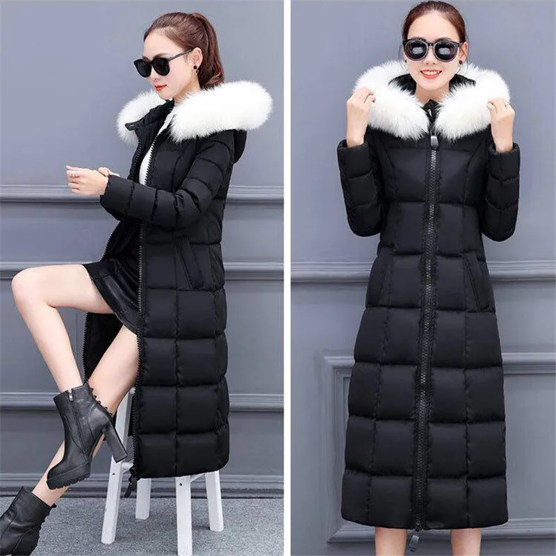 2019 новая парка женские зимние пальто длинные хлопковые повседневные меховые