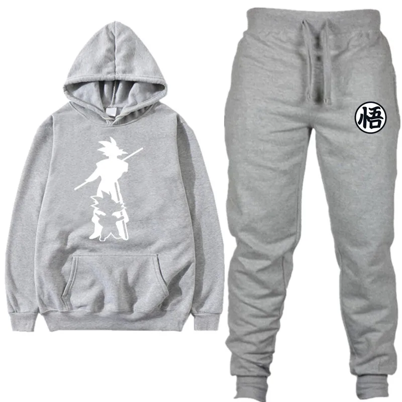 16 gray Мужские спортивные костюмы с капюшоном, куртка, спортивный костюм, новые осенние спортивные мужские спортивные комплекты толстовка с принтом, мужская одежда - Цвет: 16 gray