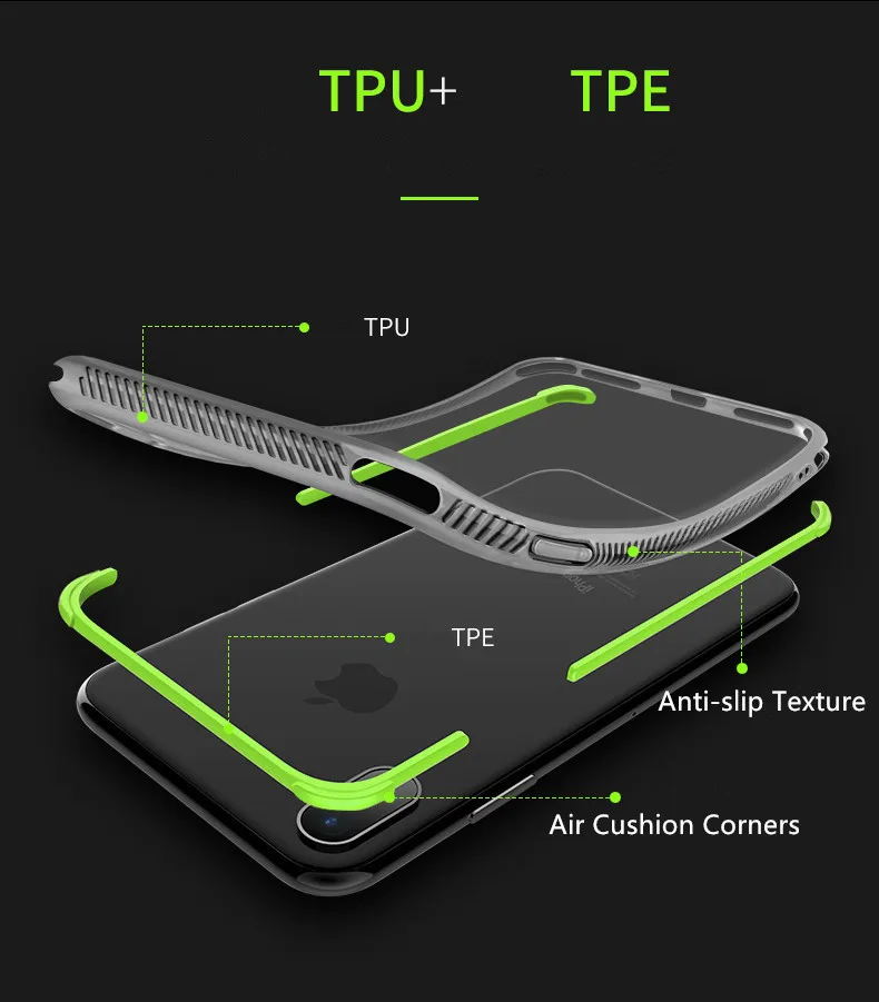 Роскошный противоударный прозрачный защитный чехол для телефона Apple iphone 8 7 6 6S Plus