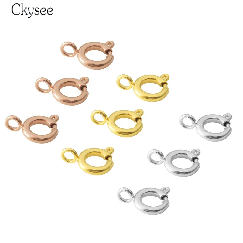 5 шт./лот пружинная Пряжка из нержавеющей стали для ожерелья браслета сделай сам