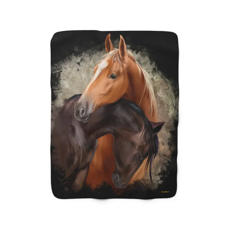 Обнимающее искусство ~ шерпа Флисовое одеяло два размера плед Подарки для женщин