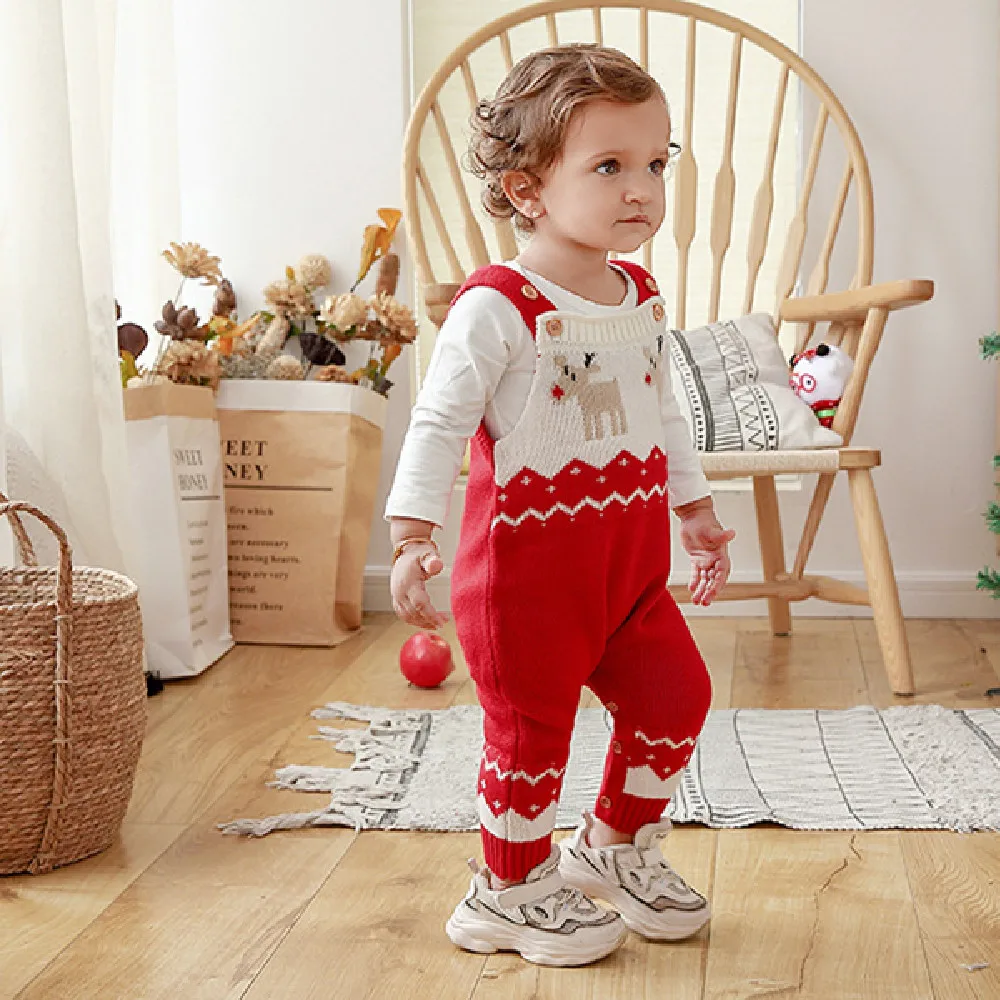 

Newborn Toddler Boys Girls Romper Christmas Knitted Baby Romper Autumn Girls Clothes Infant Girls Jumpsuit Baby Playsuit Overall