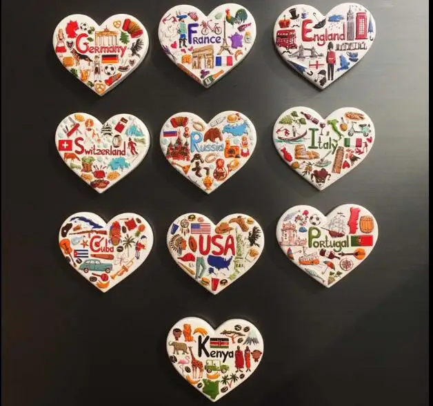 3D магнит на холодильник сувенир Великобритания Германия Франция Италия Куба
