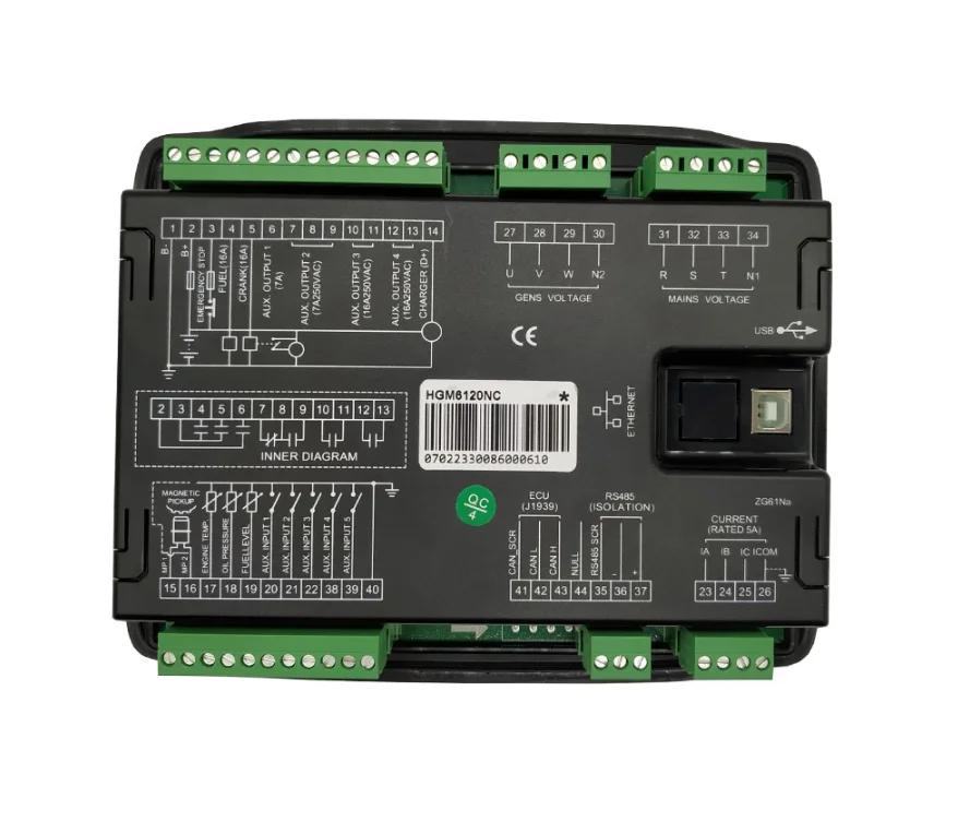Новый контроллер генератора Smartgen HGM6120NC автоматический стартовый модуль с RS485|display