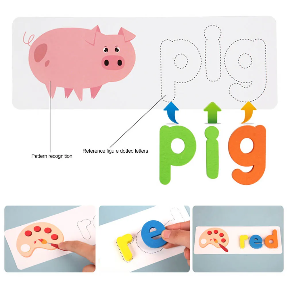 Деревянные буквы заклинание слово головоломка игра игрушка для детей