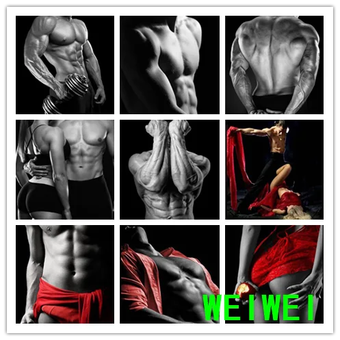 

5D Diamond Painting Sexy Art Men And Women Diamond Embroidery Perfect Abs Cross Stitch Kit Character Mosaic Home Decoration Gift