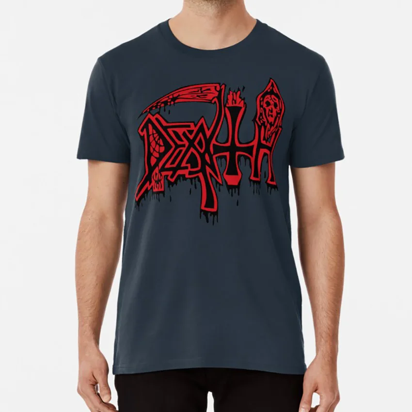 

Футболка Death, металлическая лента, металлический браслет, логотип Death Metal Morbid Angel Deicide Obituary, красный, черный