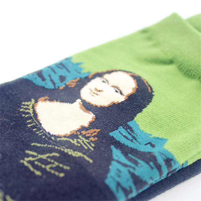 

Socks Women Autumn winter Retro Women New Art Van Gogh Mural World Famous Oil Painting Series Female Socks Funny Socks Hip Hop