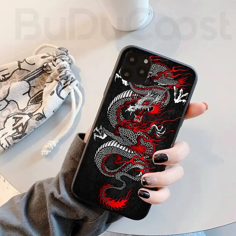 Чехол Hrmes для телефона в китайском стиле с изображением дракона iphone 11 Pro11 Pro Max X XS XR