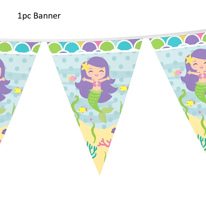 Русалка столовая посуда для вечерние бумажная тарелка искусственная скатерть