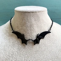 goth vampire vintage bat wings pendant choker necklace christmas witchy gift for women best friends new fashion jewelry