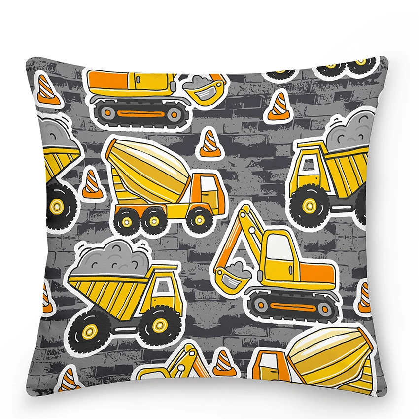 Чехол для диванной подушки с мультяшным рисунком декоративная квадратная