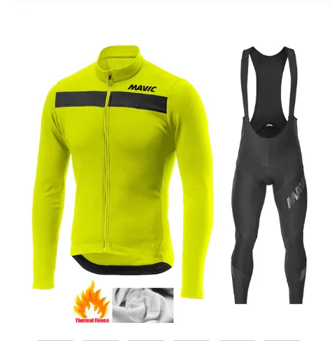 2020 MAVIC зимний мужской флис для сохранения тепла с длинным рукавом Велоспорт