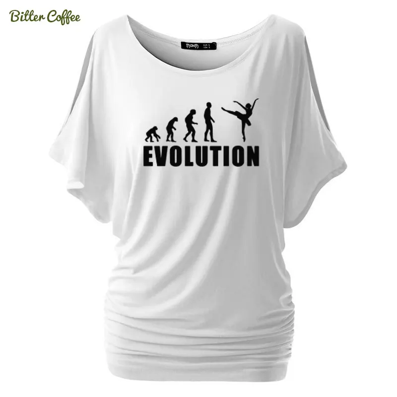 

Evolution Of Ballet Dancer Tee Women Summer Funny Bat sleeve Female Tops Fashion Casual T Shirt Brand Clothing