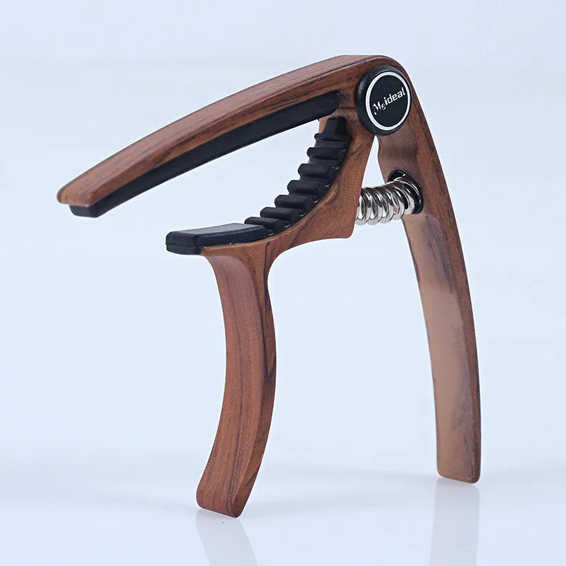 

Guitar Capo with Adjustable Pressure Tension Wooden Knob Protection Pad Capo for Classical Acoustic Electric Guitar Ukulele