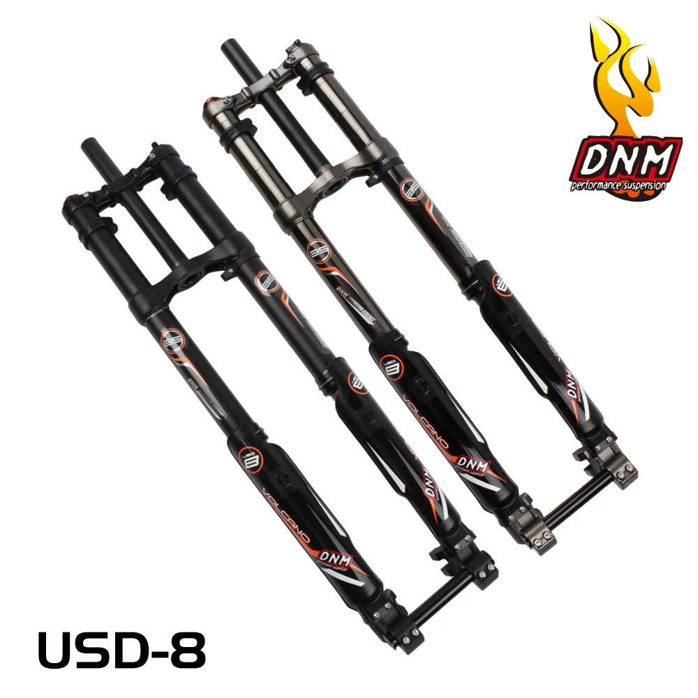 

DNM USD-8S Downhill Bike Fork Alloy 26" 27.5" Disc Brake Hydraulic Air MTB Mountain Bicycle Suspension Front Forks203mm Travel