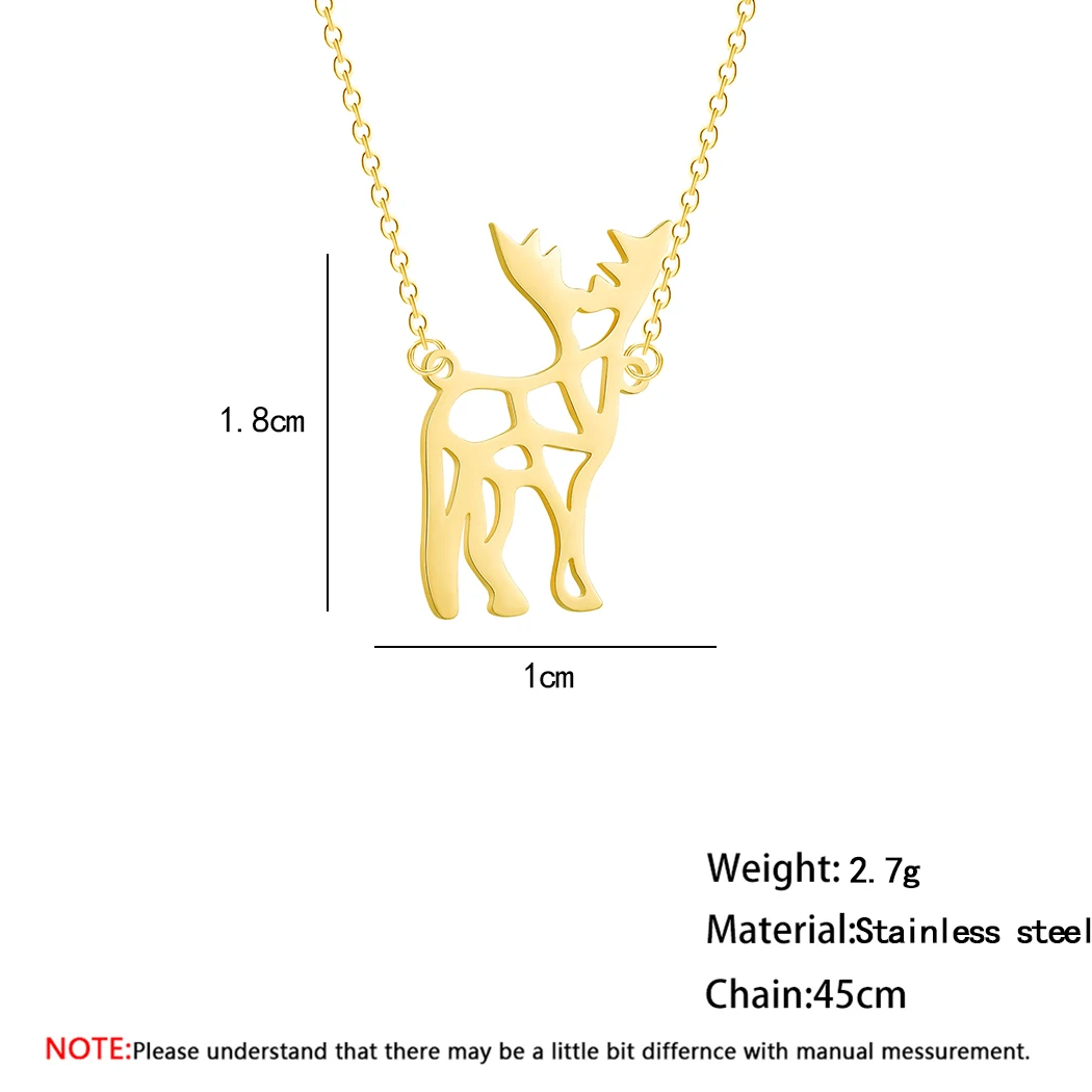 Ожерелья Chandler с оленем подвесками Чокеры для женщин животными цепочка 45 см чокер