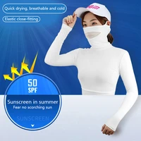 pgm womens anti uv shirts half length long sleeve summer sunscreen golf bingsi underwear outdoor sports apparel jc