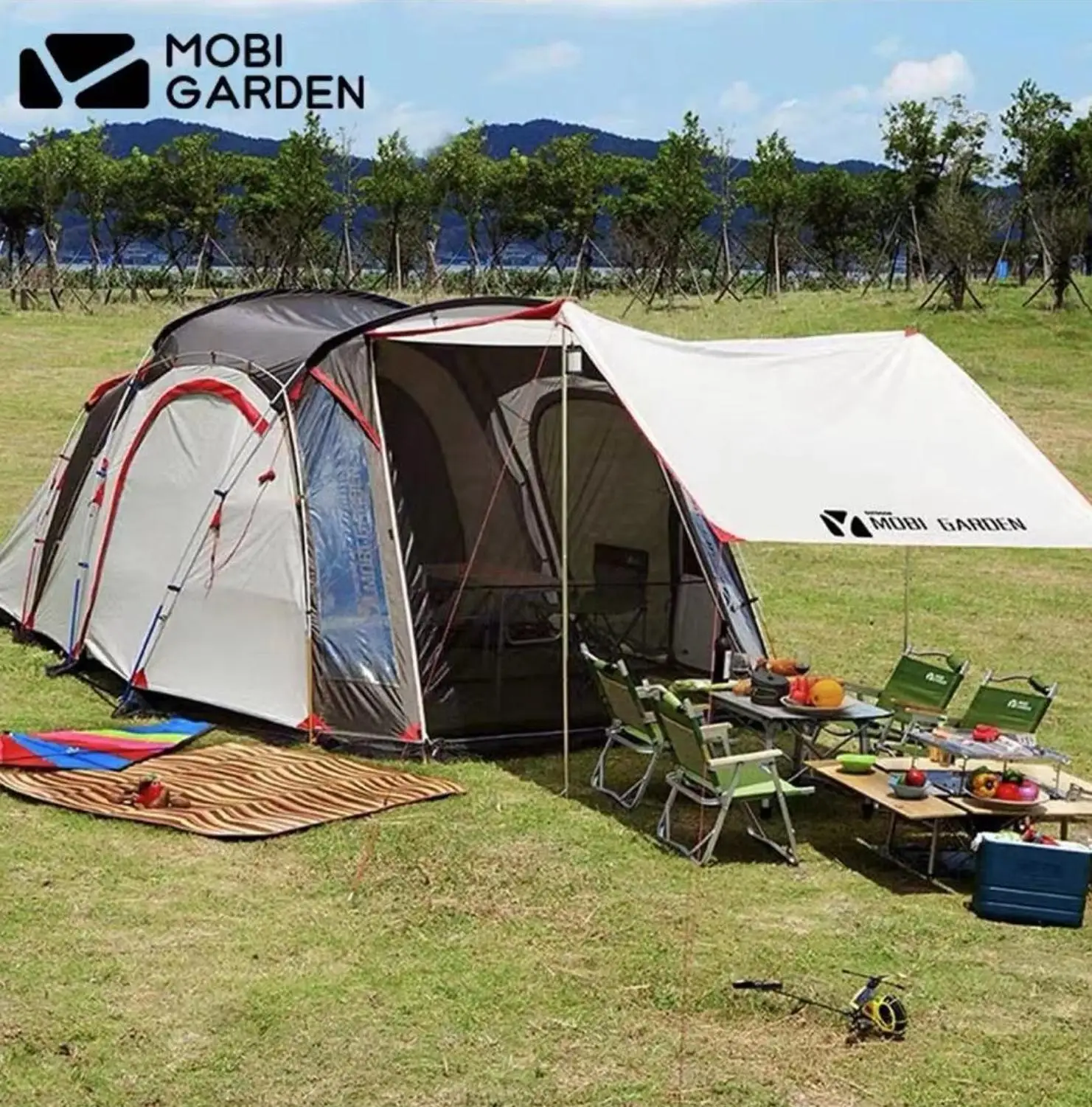 

Mobi Garden/Zhuimeng палатки для кемпинга на 4 человек, большая семейная палатка для вечеринок