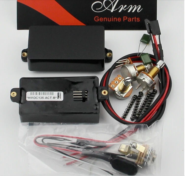 Подлинная Закрытая электрическая гитара с двойной катушкой оба активных пикапа