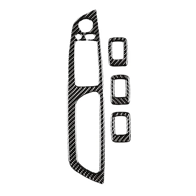 

Car Soft Carbon Fiber Interior Window Lift Switch Button Frame Cover Trim for BMW X5 E70 X6 E71 2008-2013 RHD