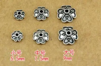 50 шт./лот тибетские серебряные антикварные цветочные бусины россыпью