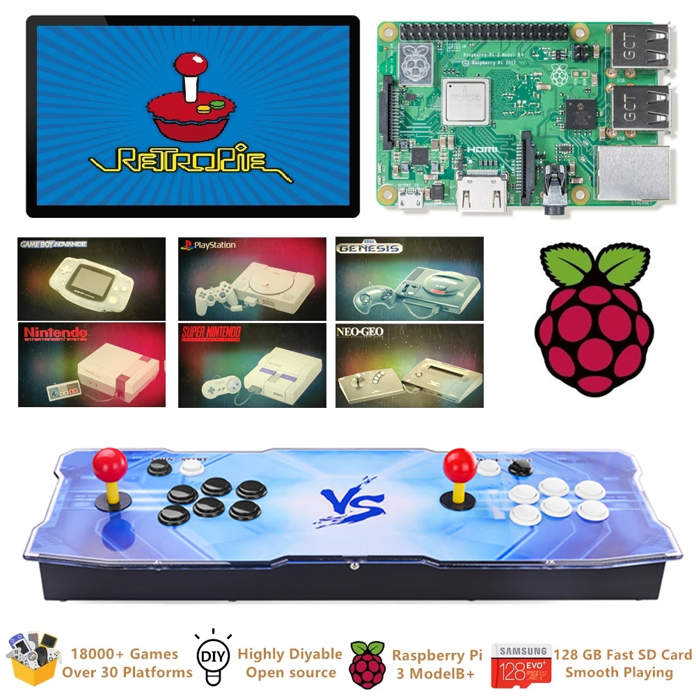 

Больше (B Plus) аркадная видеоигра консоль Retropie аркадный Шкаф DIY 18000 + Ретро аркадные игры многоплатформы