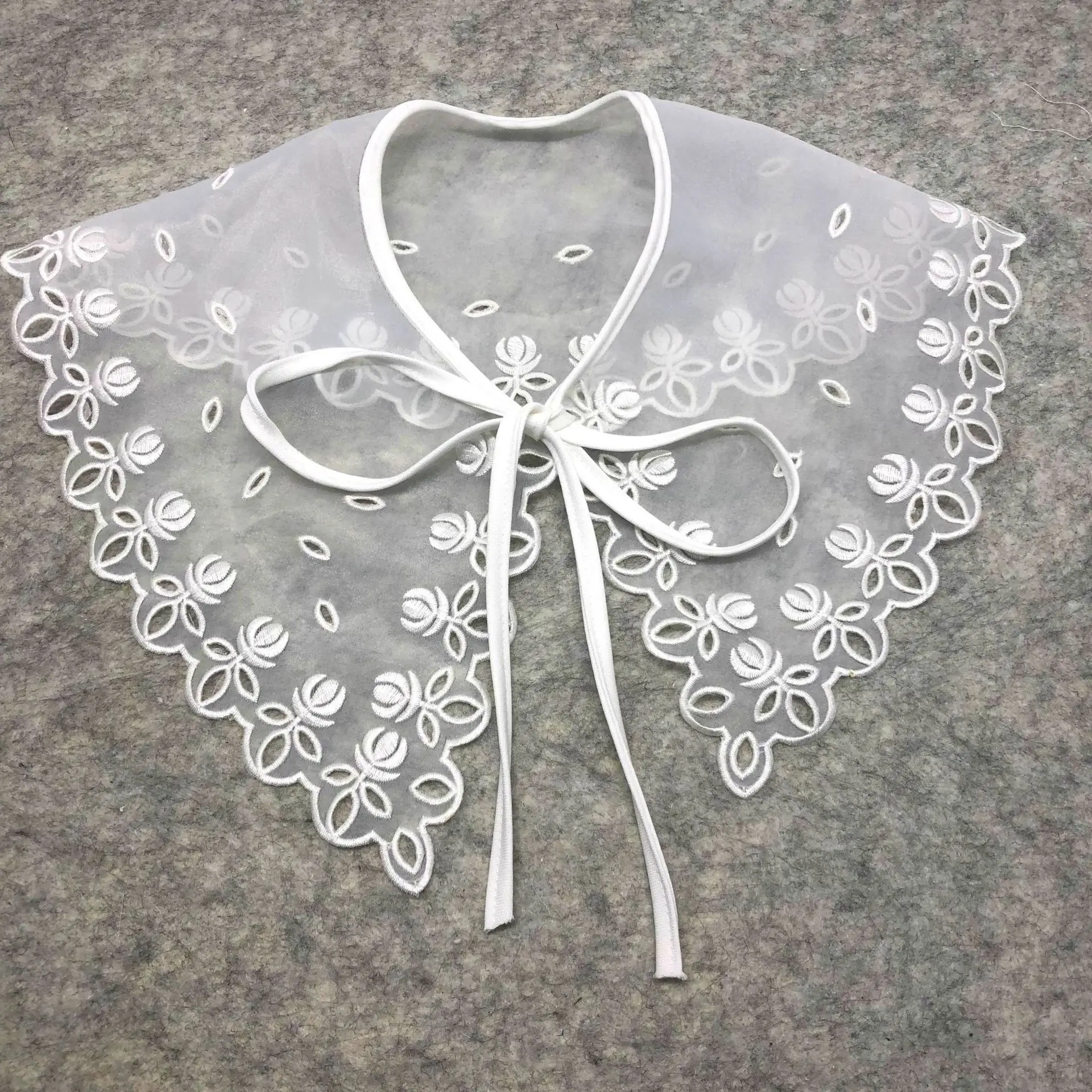 Модные вышитые нашивки из органзы на воротник для одежды сделай сам ретро