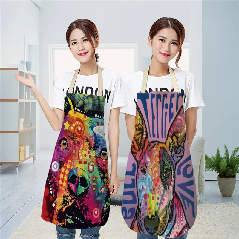 Передник для собаки Кухонные фартуки из хлопка и льна домашнего приготовления