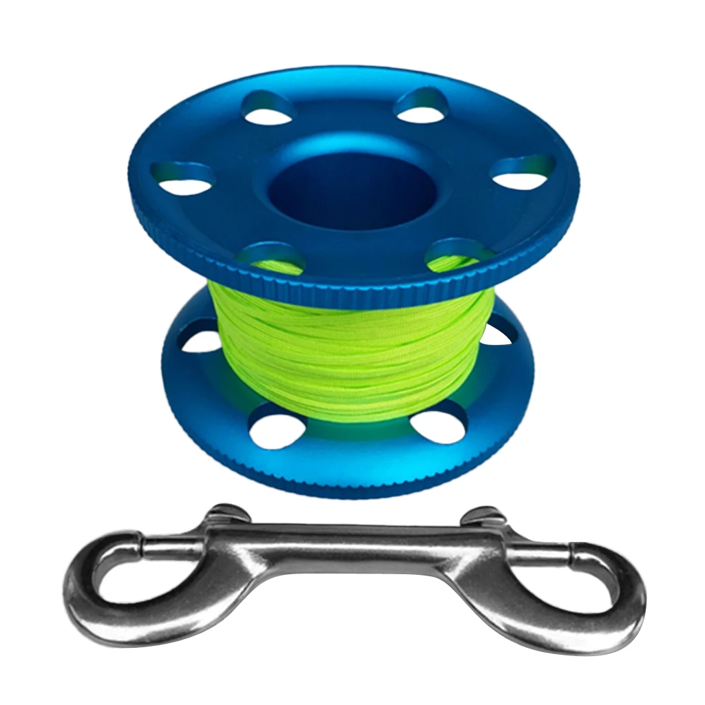 Дайвинг алюминиевый Finger Spool Катушка 20 Вт 30 50 м линия с Нержавеющая сталь оснастки