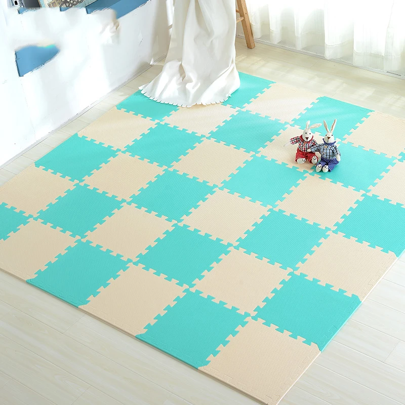 Детский коврик плюшевый детский игровой из пены ЭВА развивающий коврик-пазл