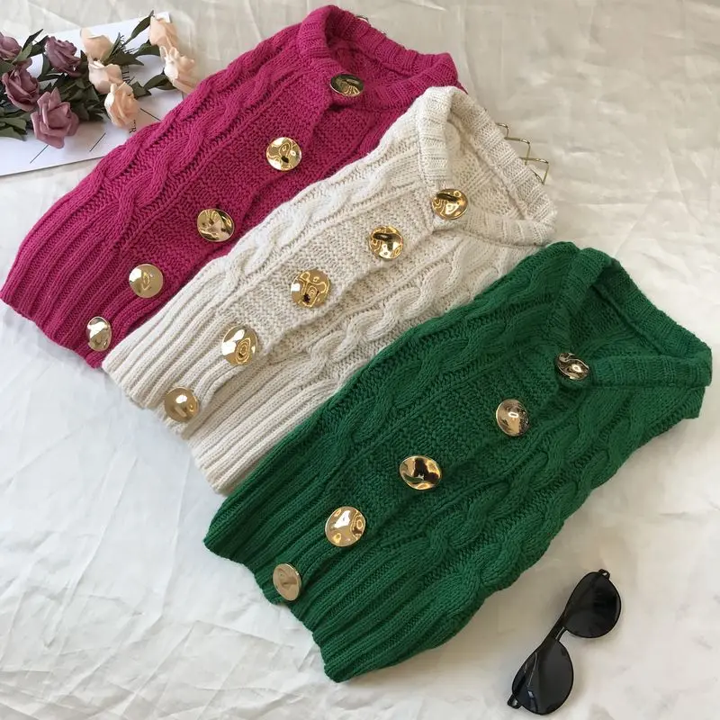 Новинка осени 2020 модный Свободный вязаный женский свитер с длинным рукавом