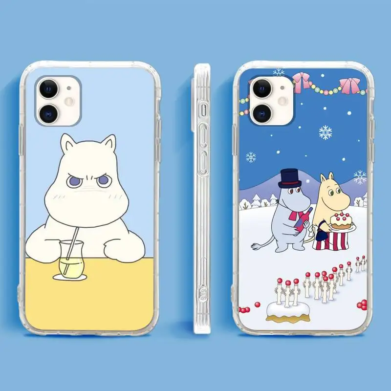 

Moomintroll Cartoon Cute moomines Phone Case For Iphone SE 2020 6 6s 7 8 plus X Xr XS 11 12 13 Mini Pro Max Fundas Cover