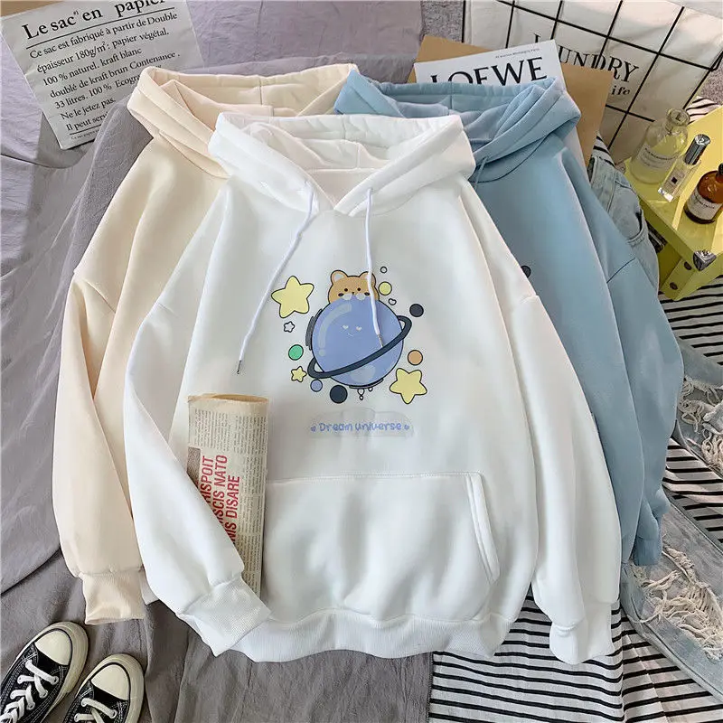 

Women's autumn and winter clothes, hooded, Hanfeng plush, thickened, lazy, loose coat