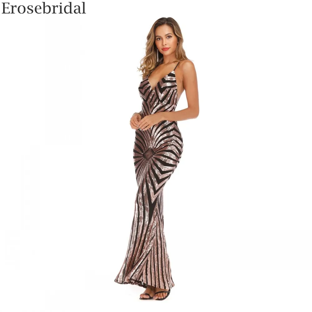 Erosebridal Дешевое вечернее платье Русалка длинное сексуальное просто официальное